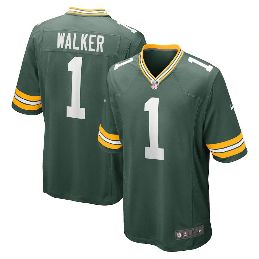 Men Green Bay Packers 1 Quay Walker Nike Green 2022 NFL Draft First Round Pick Game Jersey